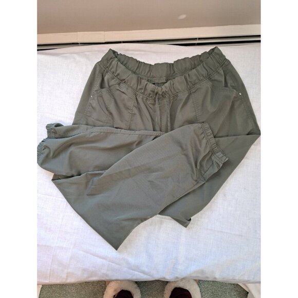 Scrubstar Womens Scrub Pants Army Green XL Solid Slash Pockets Pull On Stretch - Picture 4 of 6